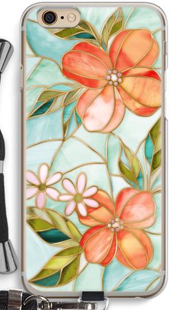 Orange stained glass flower