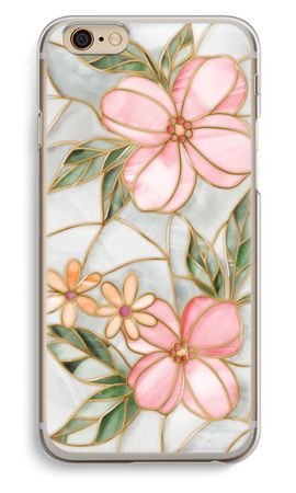 Orange stained glass flower