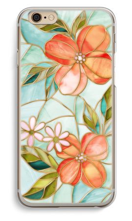 Orange stained glass flower