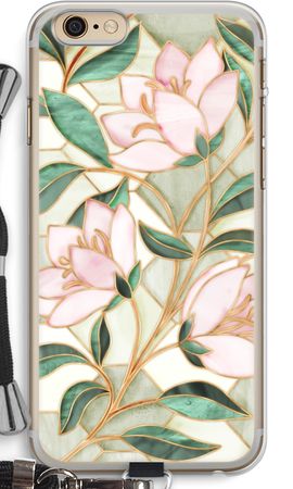 Orange stained glass flower