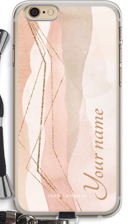 Gold Lines Namecase - Blush