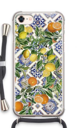 Blaue Fliesen, Zitronen und Orangen