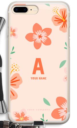 Tropical Pink Flowers Monogram