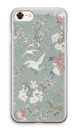 Japanese crane birds blossom