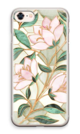 Orange stained glass flower