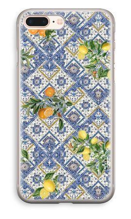 Blue tiles, lemons and oranges - small