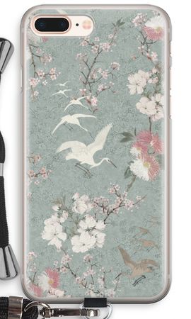 Japanese crane birds blossom