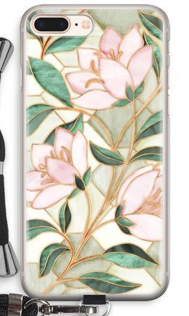 Orange stained glass flower