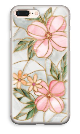 Orange stained glass flower