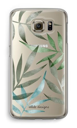Tropical watercolor leaves