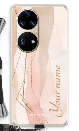 Gold Lines Namecase - Blush