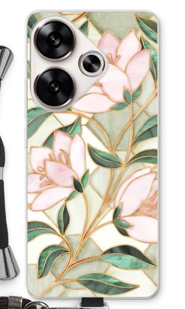 Orange stained glass flower