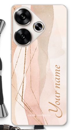 Gold Lines Namecase - Blush