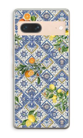Piastrelle blu, limoni e arance - piccole
