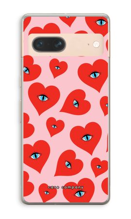 Ojos de corazón rojo