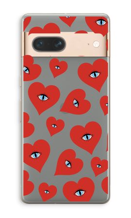 Ojos de corazón rojo