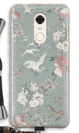 Japanese crane birds blossom