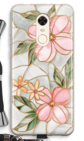 Orange stained glass flower