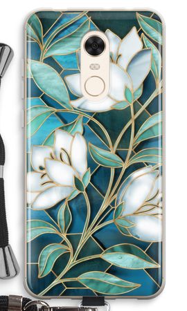 Blue stained glass flowers