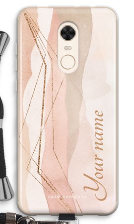 Gold Lines Namecase - Blush