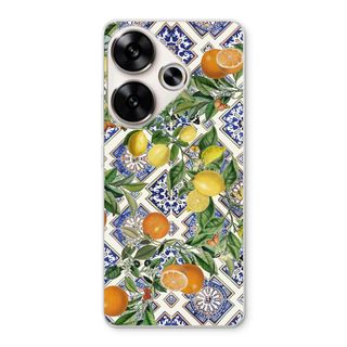 Blue tiles, lemons and oranges