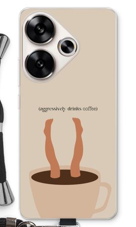 Aggressively drinks coffee