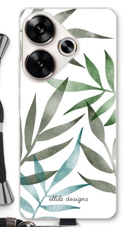 Tropical watercolor leaves