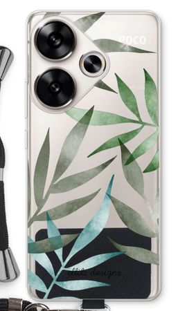 Tropical watercolor leaves