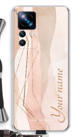 Gold Lines Namecase - Blush