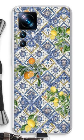 Blue tiles, lemons and oranges - small