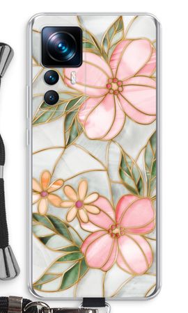 Orange stained glass flower