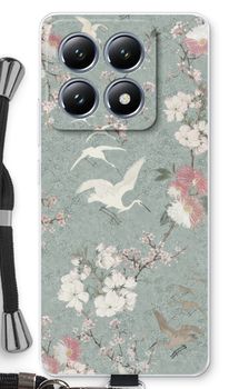 Japanese crane birds blossom