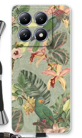 Tropical jungle parrot