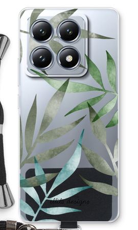 Tropical watercolor leaves