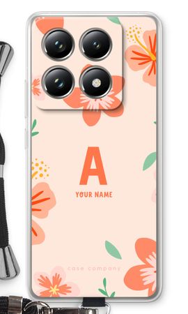 Tropical Pink Flowers Monogram