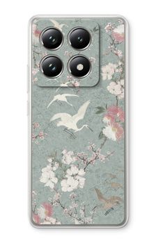 Japanese crane birds blossom