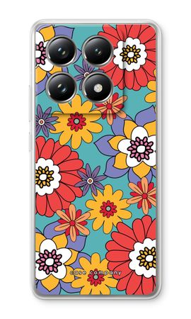 Retro Flowers - Blue