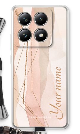 Gold Lines Namecase - Blush