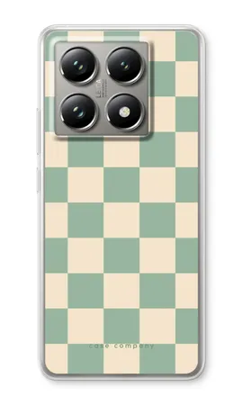 Checkered Mint, Miękkie etui Xiaomi 14T Pro