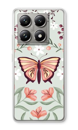 Schmetterling in einer blumigen Welt