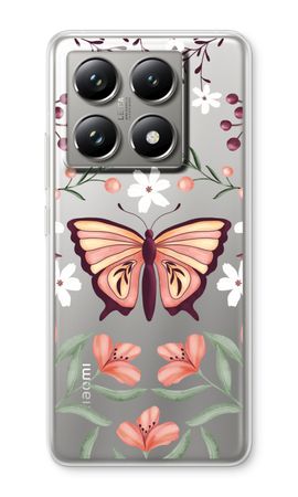 Schmetterling in einer blumigen Welt