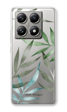 Tropical watercolor leaves