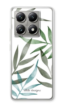 Tropical watercolor leaves