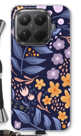 Flowers with blue leaves