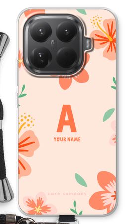 Tropical Pink Flowers Monogram