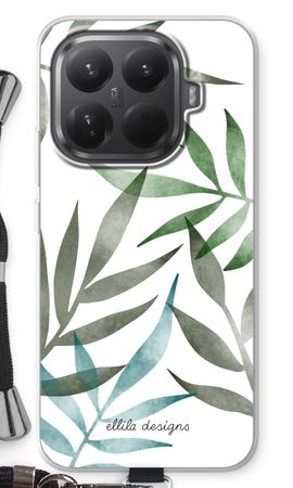 Tropical watercolor leaves
