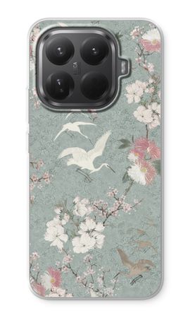 Japanese crane birds blossom