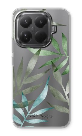 Tropical watercolor leaves