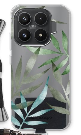 Tropical watercolor leaves