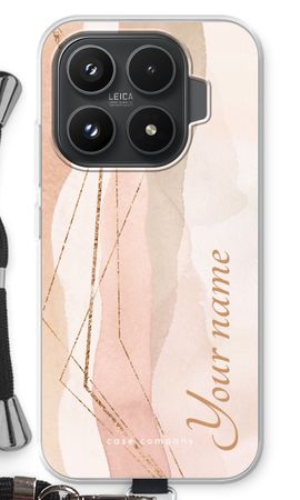 Gold Lines Namecase - Blush